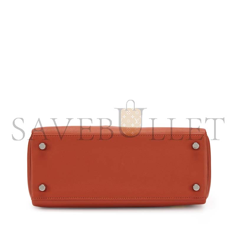 HERMÈS MASTER LIMITED EDITION CUIVRE, NATA, BLEU BRUME, CHAI AND LIME SWIFT COLORMATIC KELLY 25 RETOURNE PALLADIUM HARDWARE (25*17*7cm)